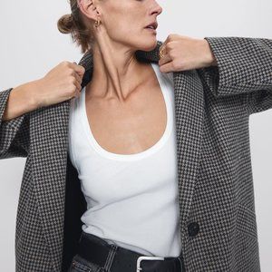 Zara Gingham Coat - WITH TAGS